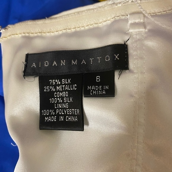Aidan Mattox 100% silk strapless cocktail dress - Picture 6 of 6